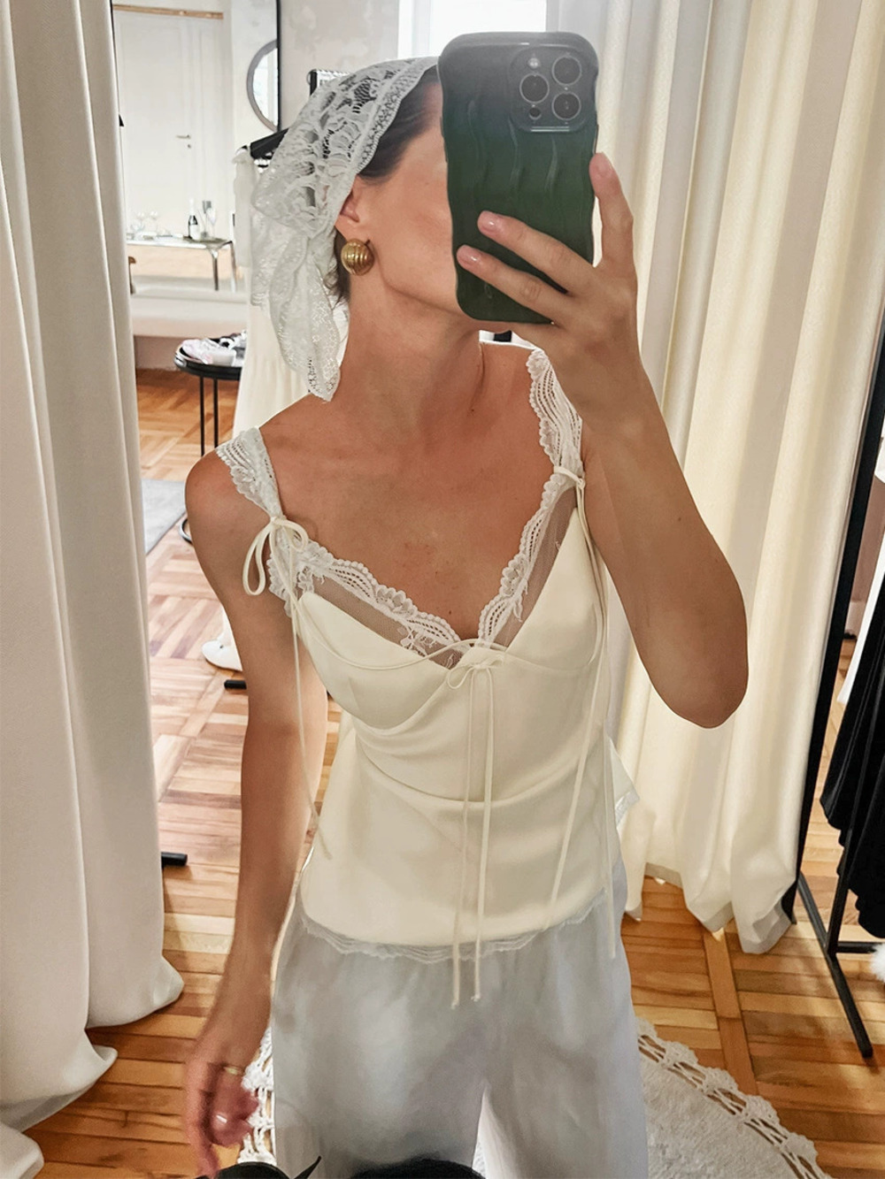 ZARA Womens Sexy Lace Cami Top Tie Waist Pure Desire Spring Summer